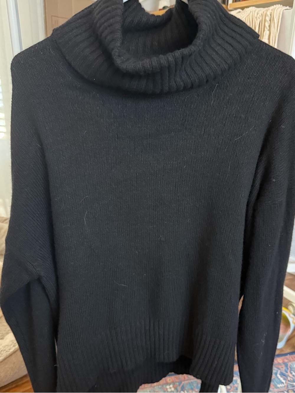 Anthropologie Black Cowl Neck Sweater